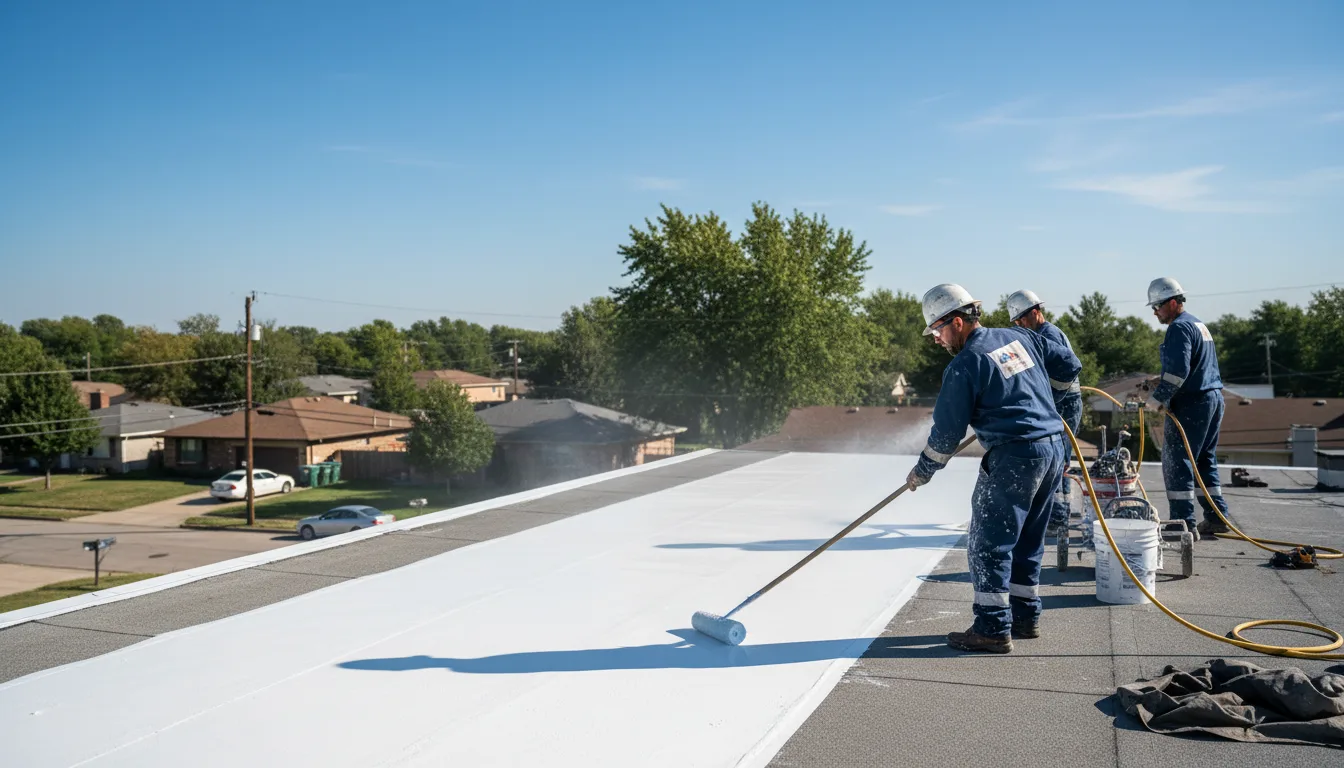 Commercial roof coating in Woodstock, OH near me